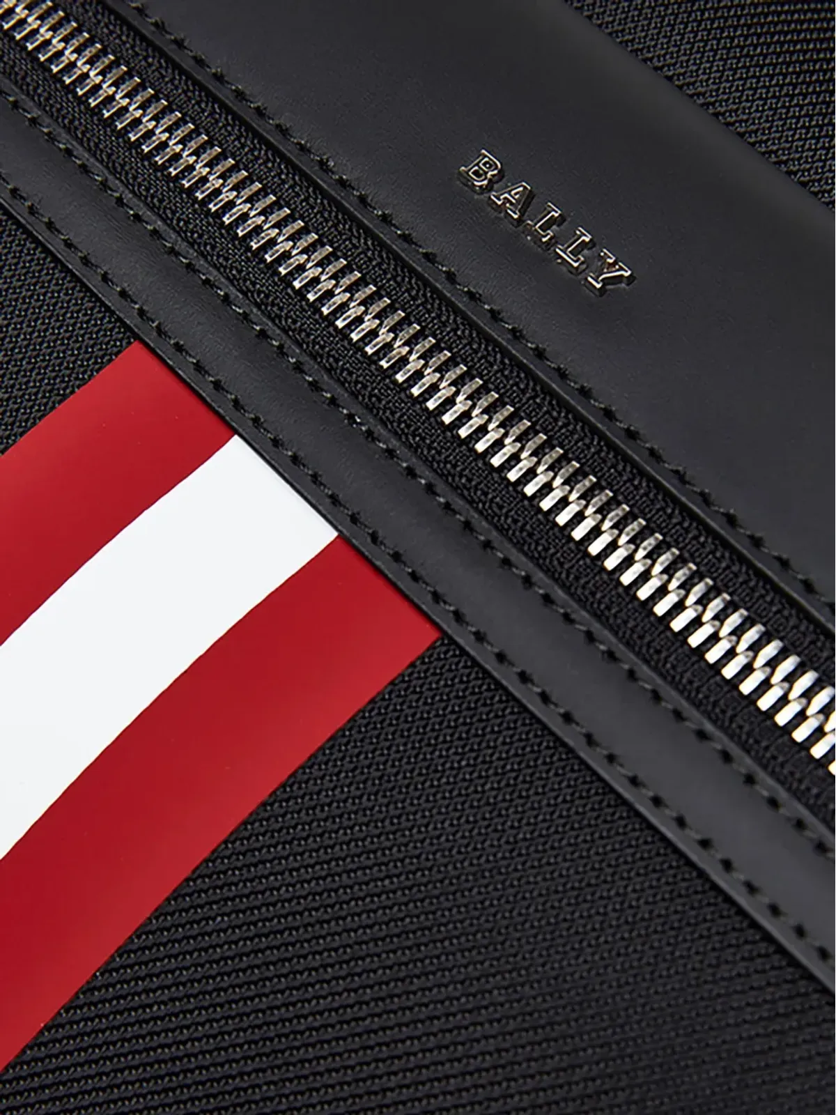 Bally Tharek リボンディテール キャンバス メッセンジャーバッグ - ブラック - 画像4