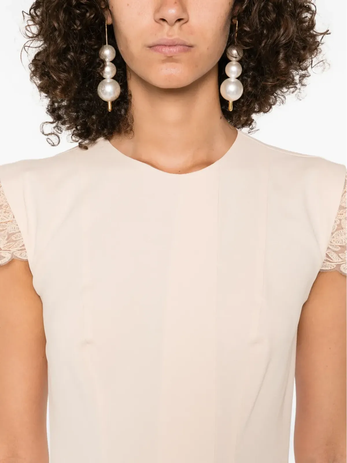 Ermanno Scervino レーストリム付きシフトドレス - 画像5