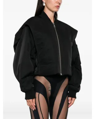 Jean Paul Gaultier ジップファスナー付き クロップド ボンバージャケット - ブラック - サムネイル3
