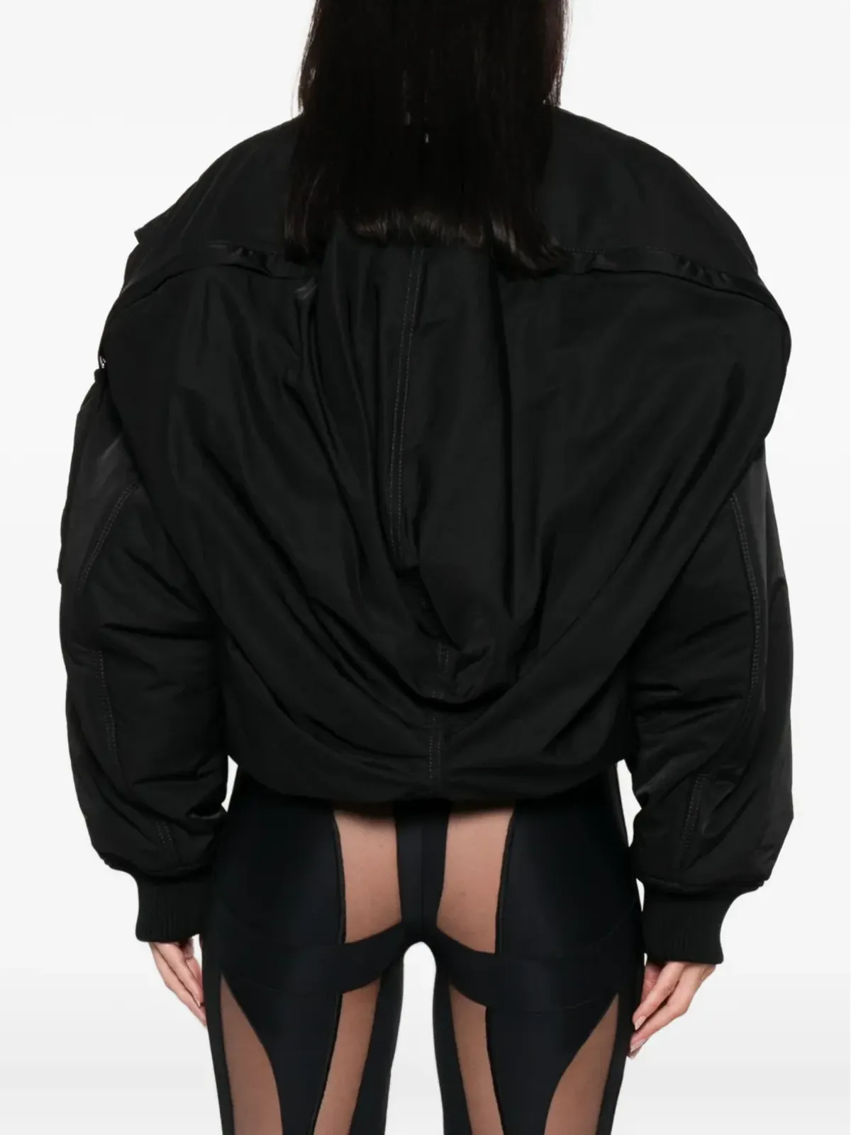 Jean Paul Gaultier ジップファスナー付き クロップド ボンバージャケット - ブラック - 画像4