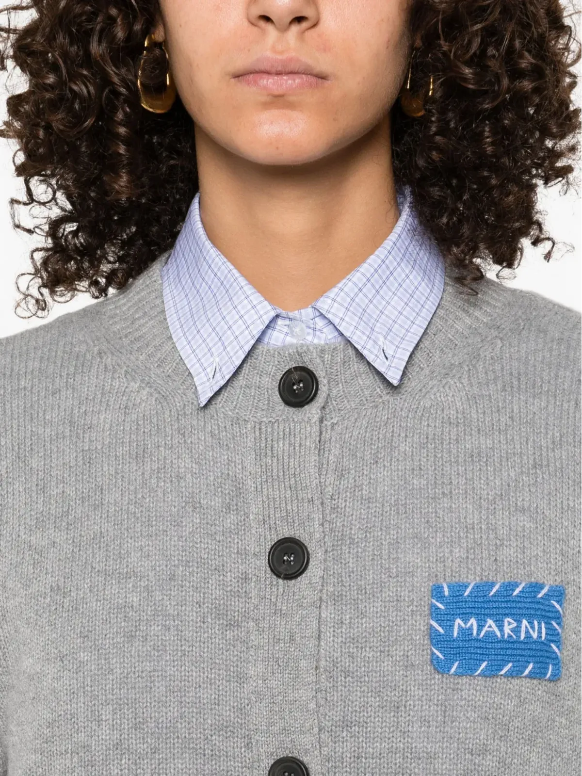 Marni ボタン留め ロゴパッチ カーディガン - 画像5