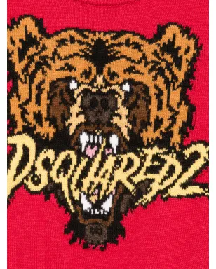 DSQUARED2 KIDS ベアモチーフ クルーネックセーター - サムネイル3