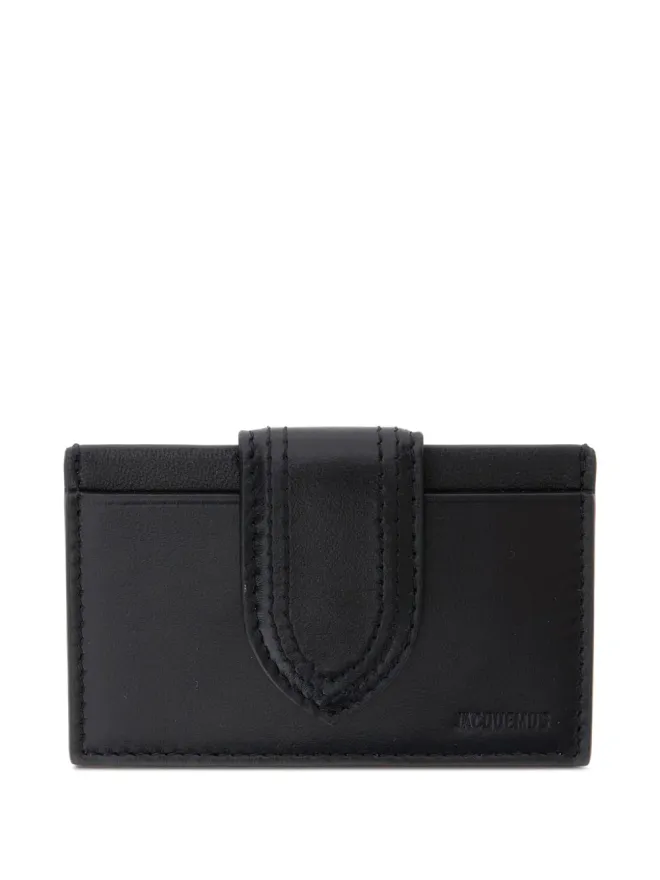 JACQUEMUS Jacquemus The Bambino leather flap wallet - Blackの商品画像