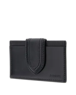 Jacquemus The Bambino leather flap wallet - Black - サムネイル3