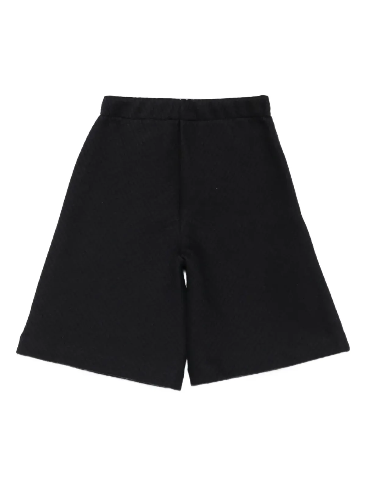 Emporio Armani Kids テクスチャード ボタン留めパンツ ブルー - 画像2