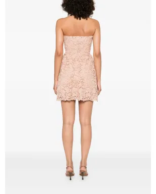 Ermanno Scervino 花柄レースのストラップレスドレス - ピンク - サムネイル4