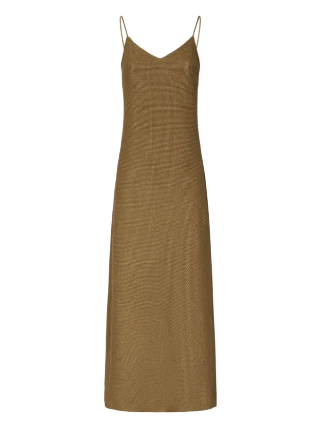 Max Mara Max Mara メルフィ Vネック・スリップ・マキシドレス ブラウンの商品画像