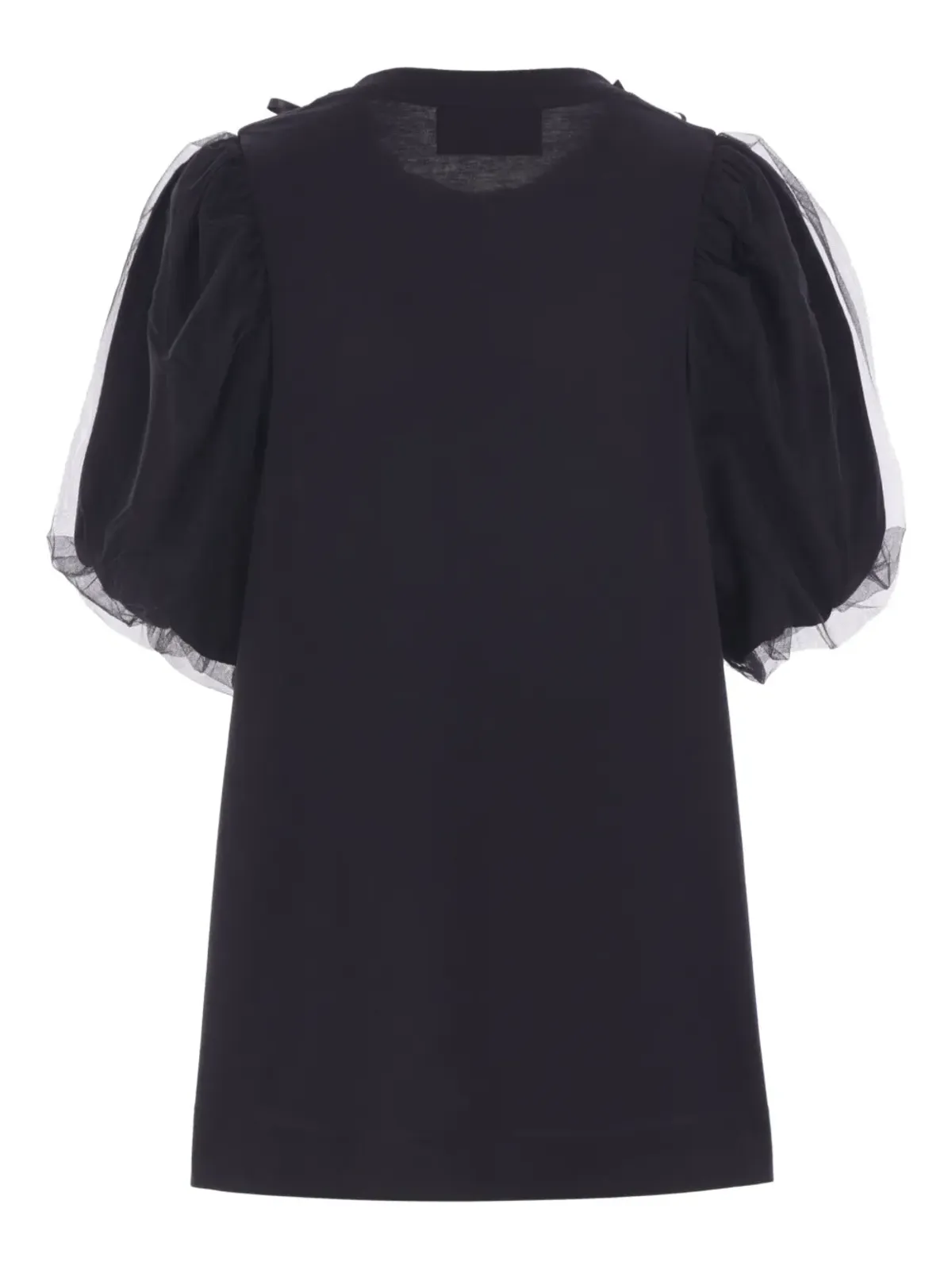 Simone Rocha パール装飾パフスリーブTシャツ ブラック - 画像2