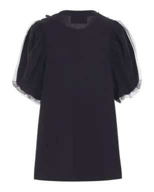 Simone Rocha パール装飾パフスリーブTシャツ ブラック - サムネイル2