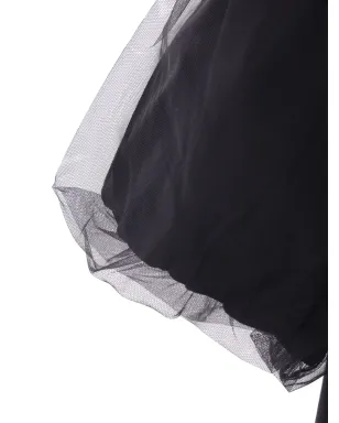 Simone Rocha パール装飾パフスリーブTシャツ ブラック - サムネイル4