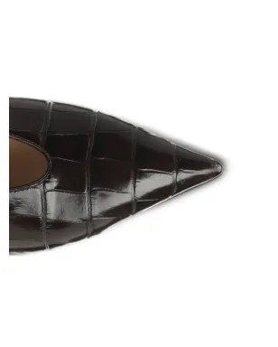 Le Monde Beryl crocodile-pattern pointed-toe pumps - Brown - サムネイル5