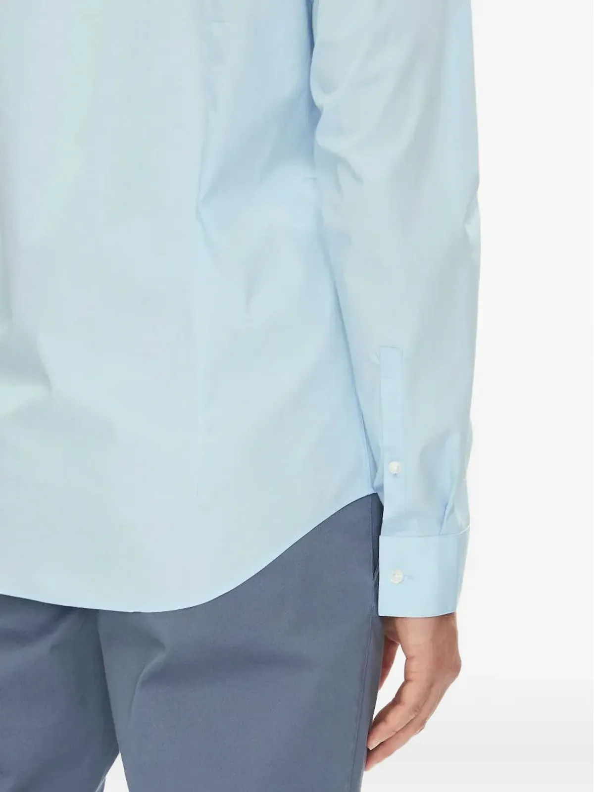 Calvin Klein 長袖ボタンダウンシャツ ブルー - 画像5
