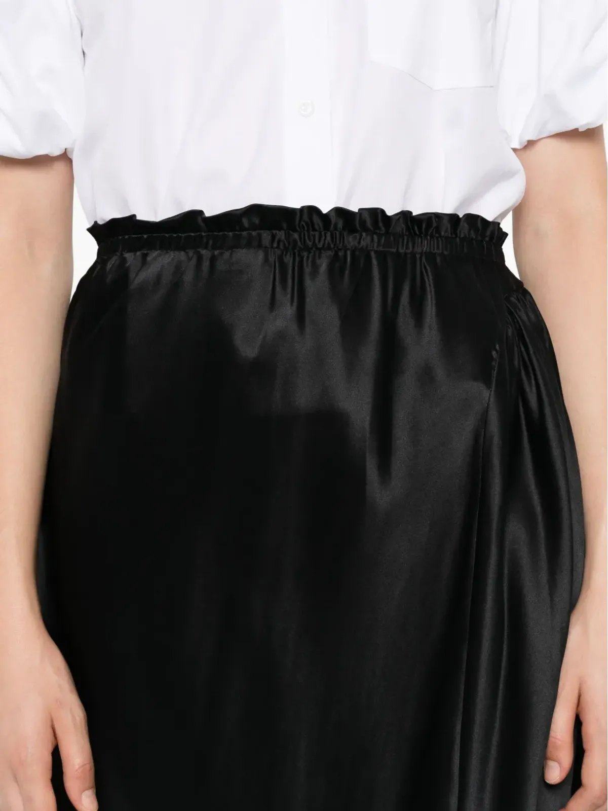 Simone Rocha フリル付きシルクスカート - 画像5