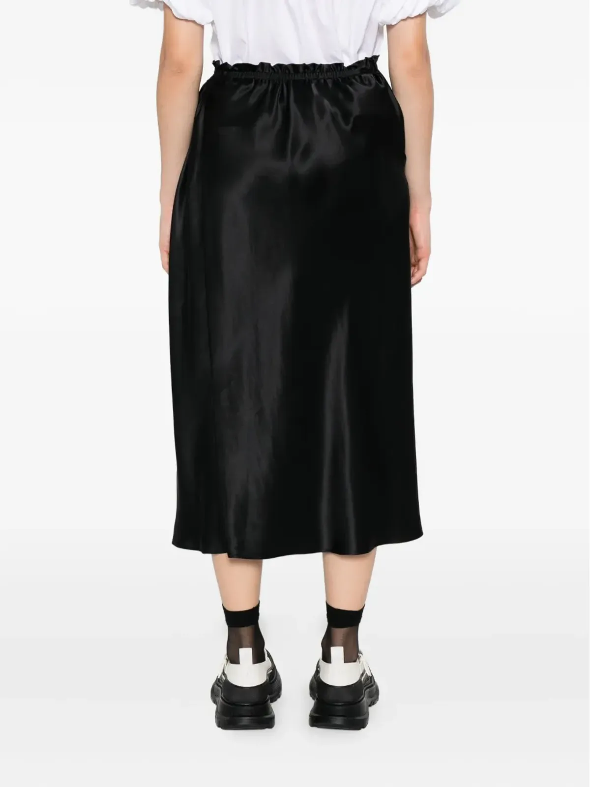 Simone Rocha フリル付きシルクスカート - 画像4