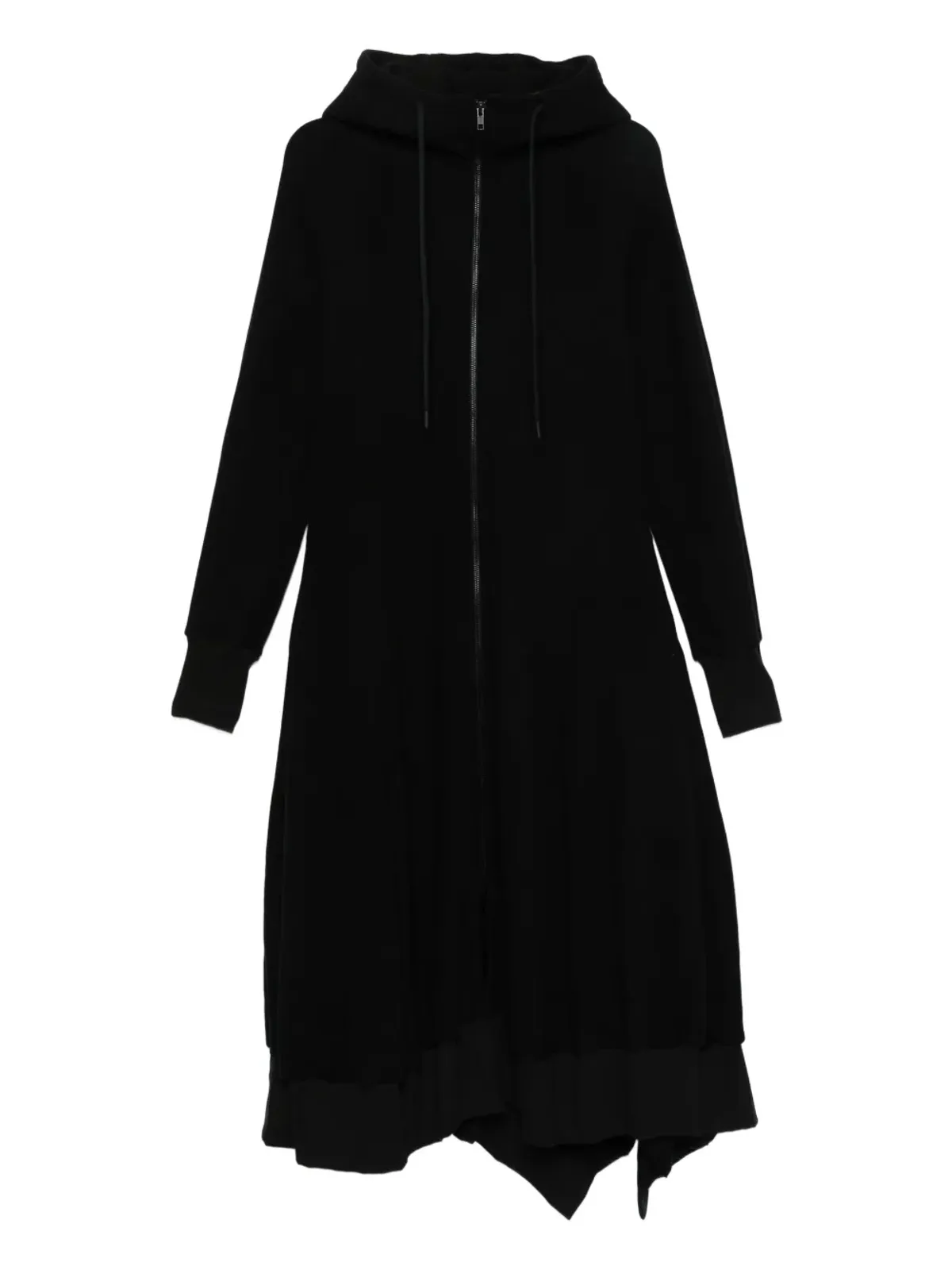Yohji Yamamoto フード付きアシンメトリコート - 画像1