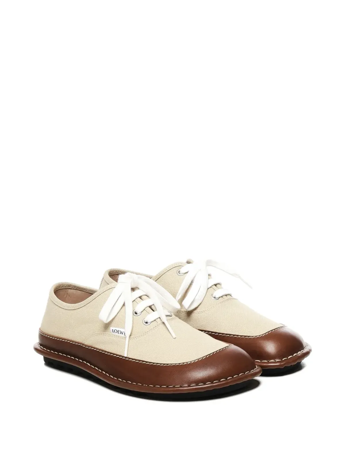 LOEWE Bay レースアップ レザー トリム シューズ - 画像2