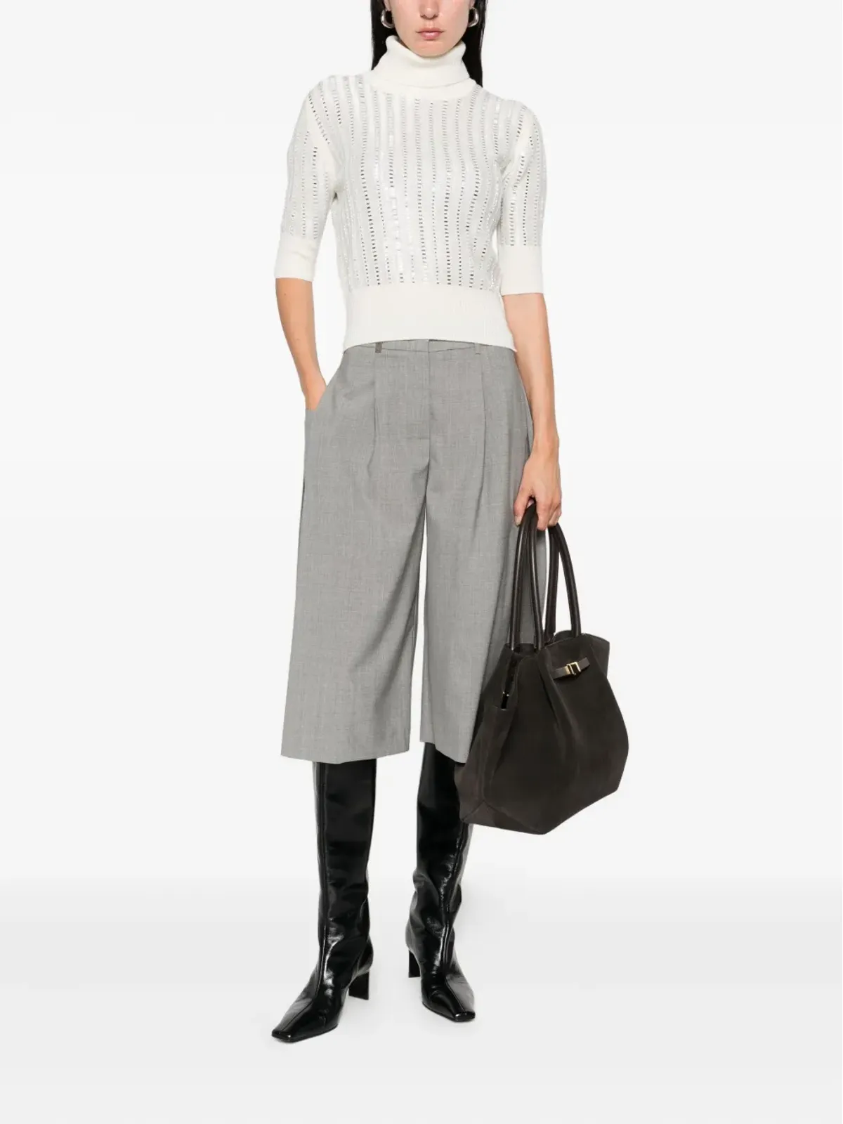 Ermanno Scervino エンベリッシュド タートルネック トップ - 画像2