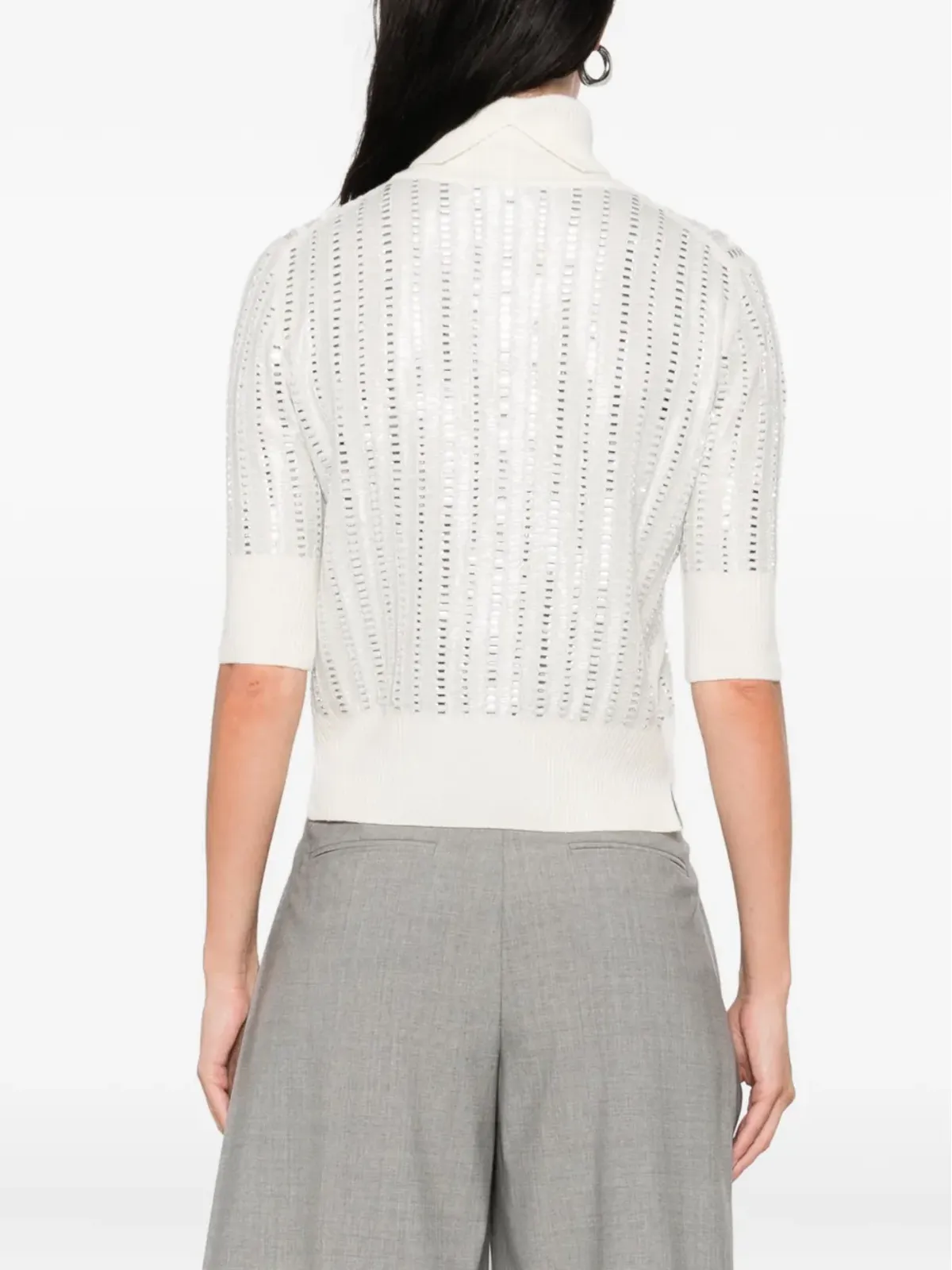 Ermanno Scervino エンベリッシュド タートルネック トップ - 画像4