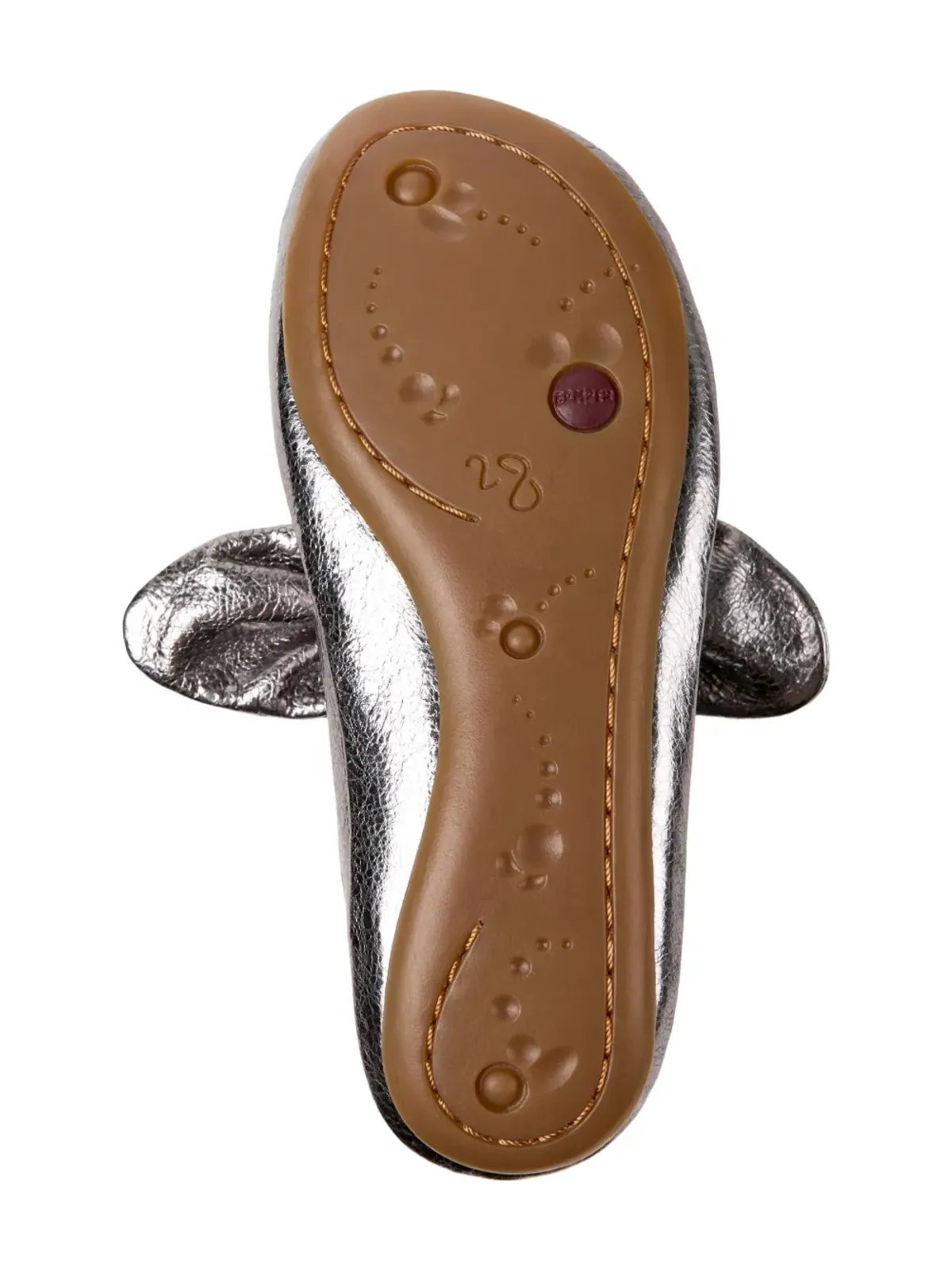 Camper Kids リボン付きレザーバレリーナ - 画像5