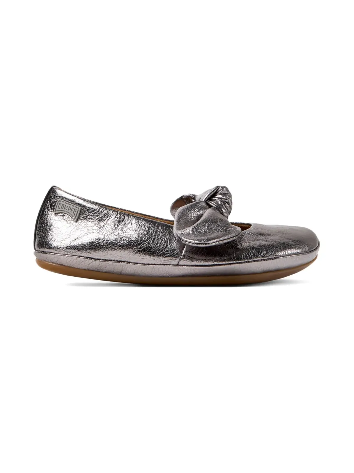 Camper Kids リボン付きレザーバレリーナ - 画像2