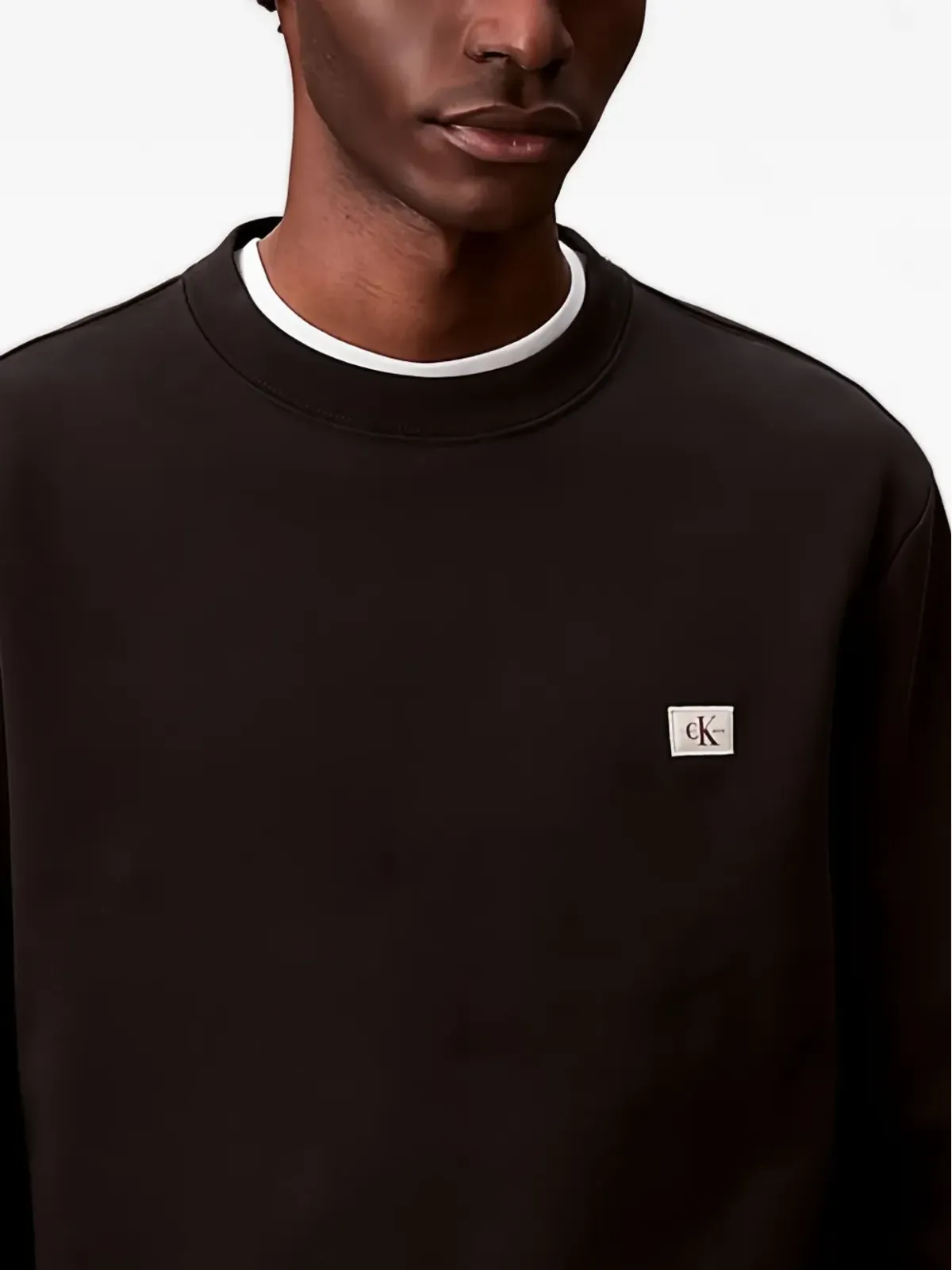 Calvin Klein ロゴパッチ クルーネック スウェット - 画像4