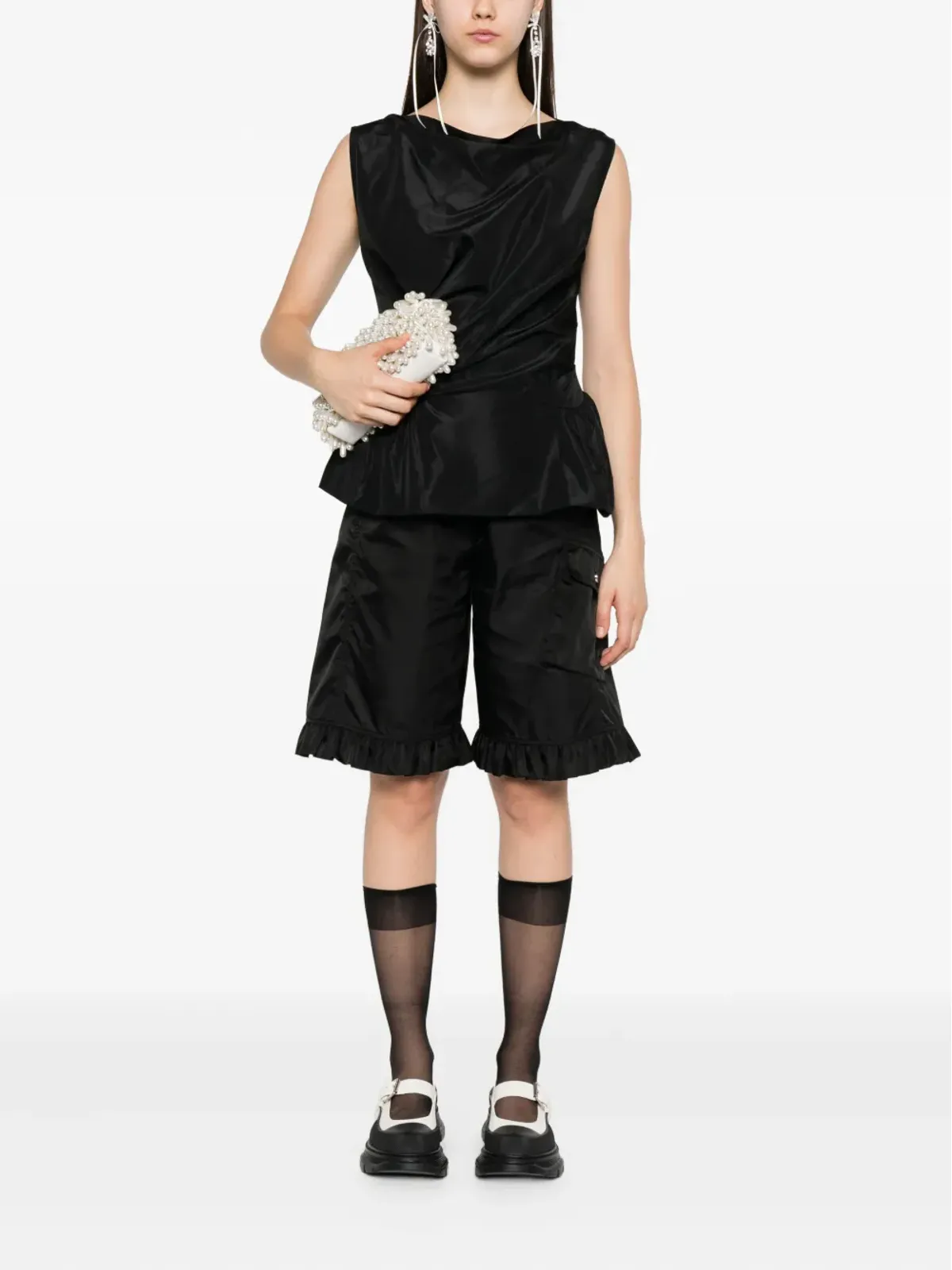 Simone Rocha ドレープペプラムトップ - 画像2