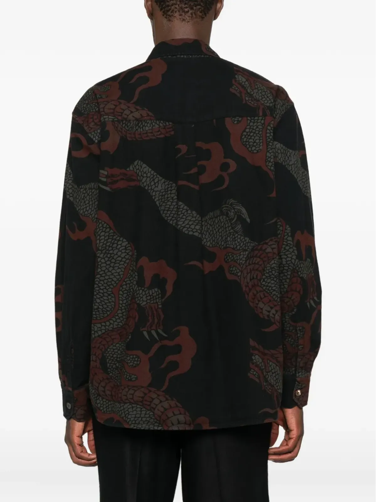 OUR LEGACY dragon-print shirt - Black - 画像4