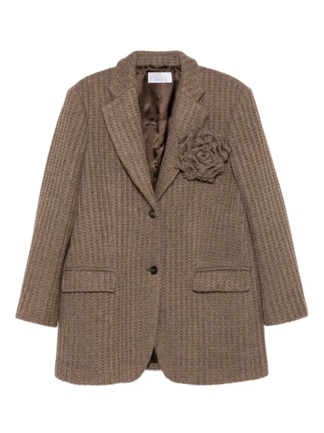 GIUSEPPE DI MORABITO Giuseppe Di Morabito ローズモチーフのリブ編みブレザーの商品画像
