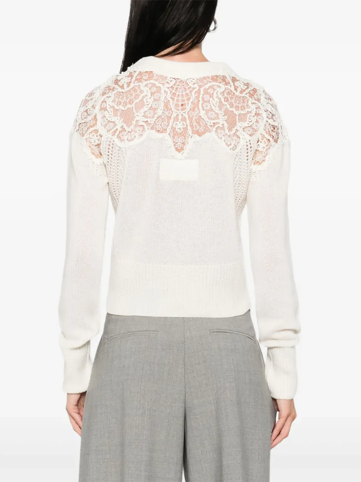 Ermanno Scervino レースインサートセーター - 画像4