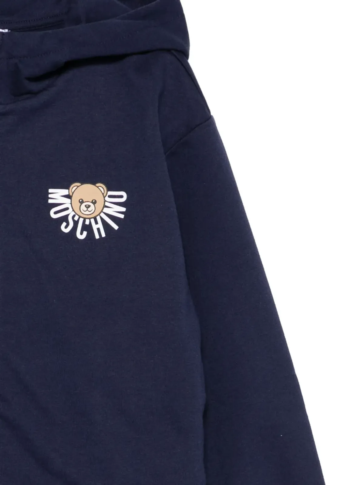 Moschino Kids テディベアプリントジップアップパーカー - ブルー - 画像3