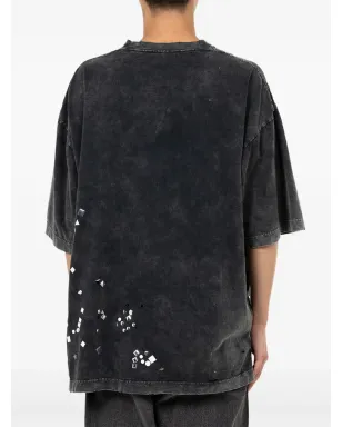 Maison MIHARA YASUHIRO crystal-embellished pocket T-shirt - Black - サムネイル3