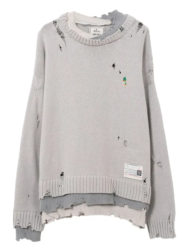 Maison MIHARA YASUHIRO Maison MIHARA YASUHIRO レイヤード ディストレス セーターの商品画像