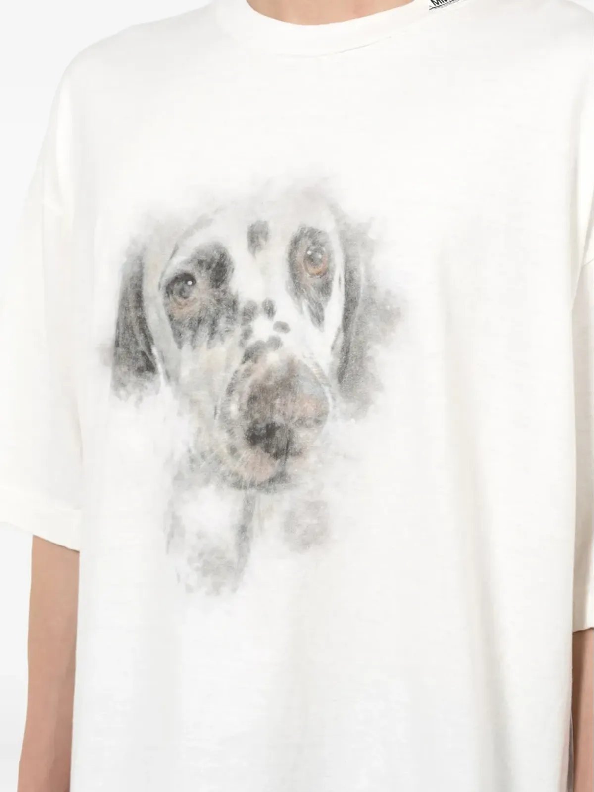 Maison MIHARA YASUHIRO ドッグプリント テキストディテール Tシャツ - 画像4