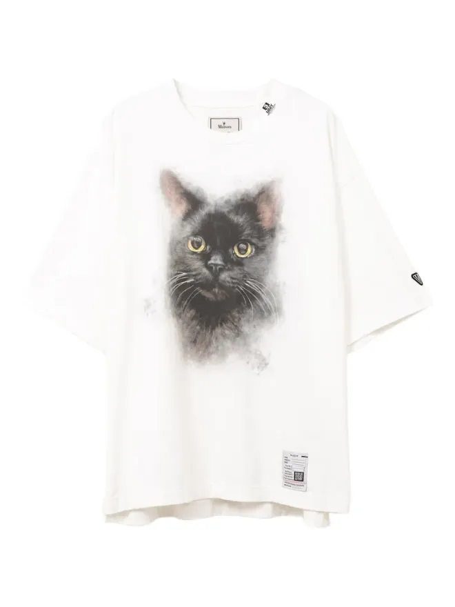 Maison MIHARA YASUHIRO Maison MIHARA YASUHIRO 猫プリントテキストバックTシャツの商品画像