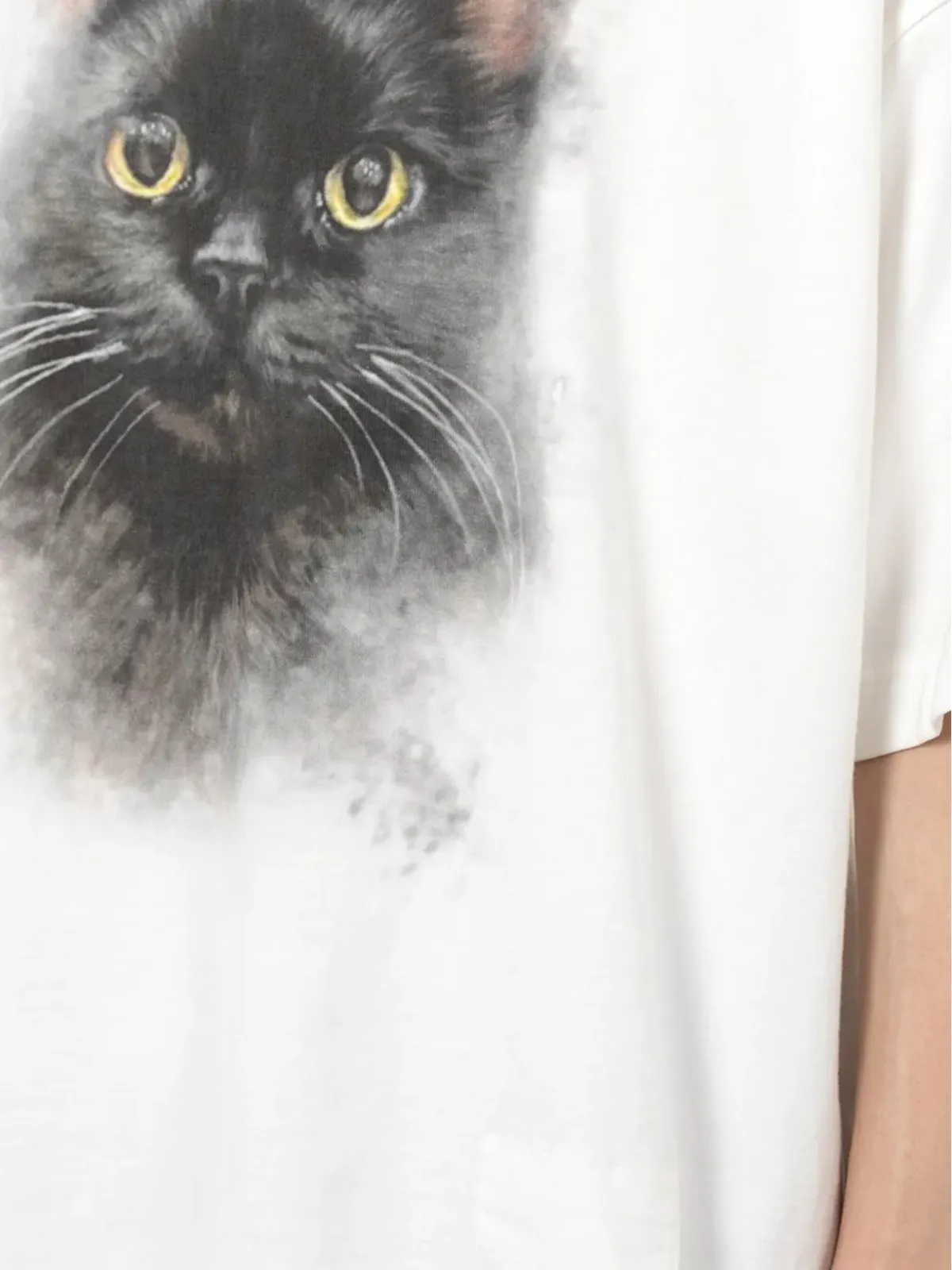 Maison MIHARA YASUHIRO 猫プリントテキストバックTシャツ - 画像5