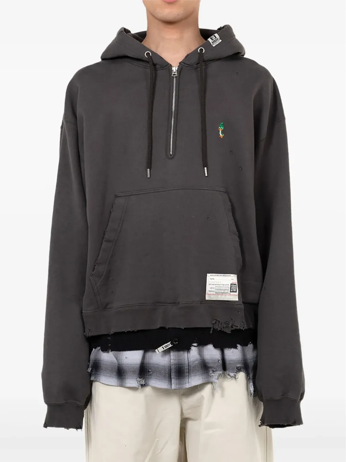 Maison MIHARA YASUHIRO layered distressed hoodie - 画像2