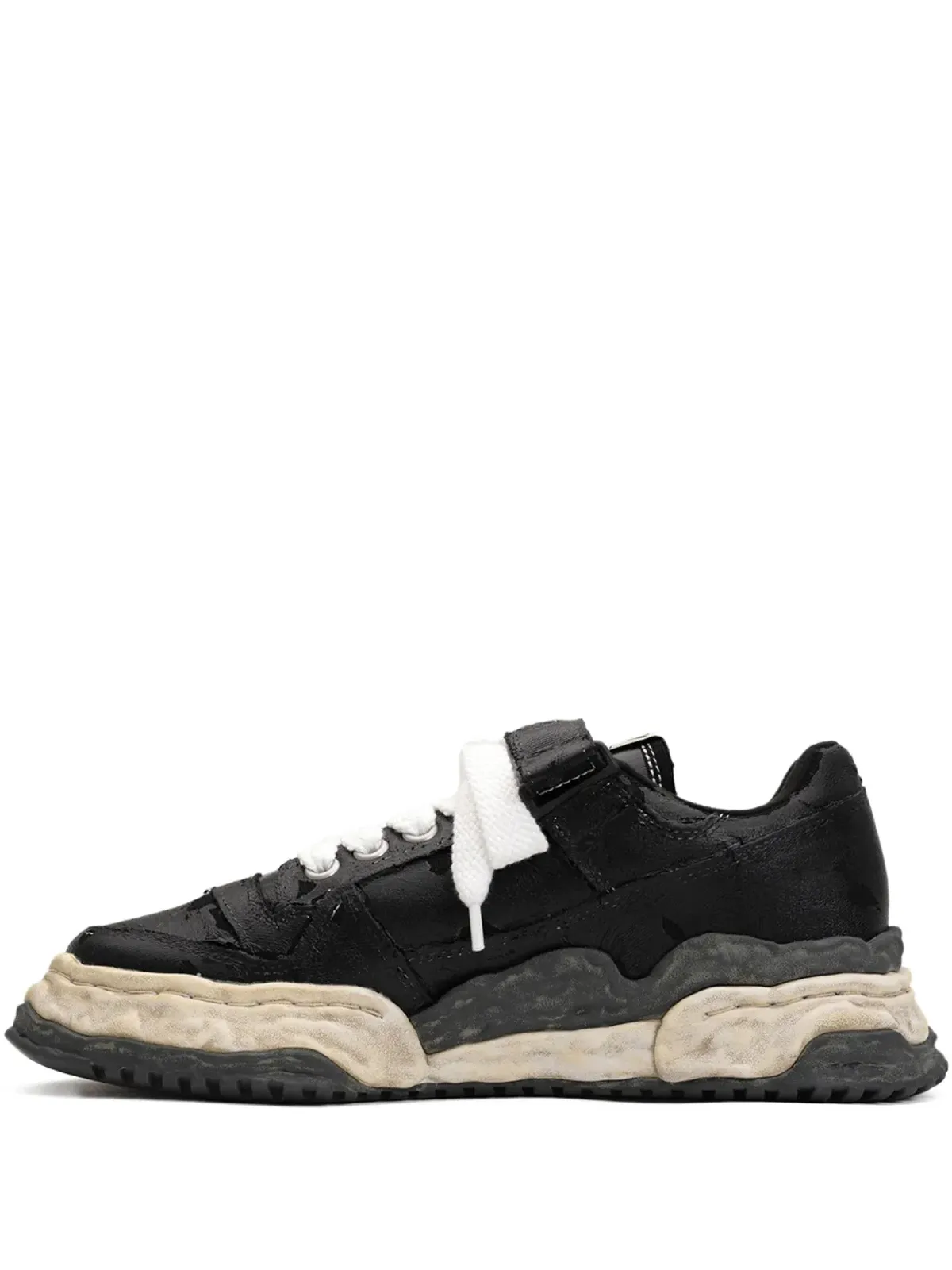 Maison MIHARA YASUHIRO Keith torn-film low-top sneakers - Black - 画像3