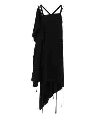 Yohji Yamamoto アシンメトリック ドレープドレス - サムネイル1