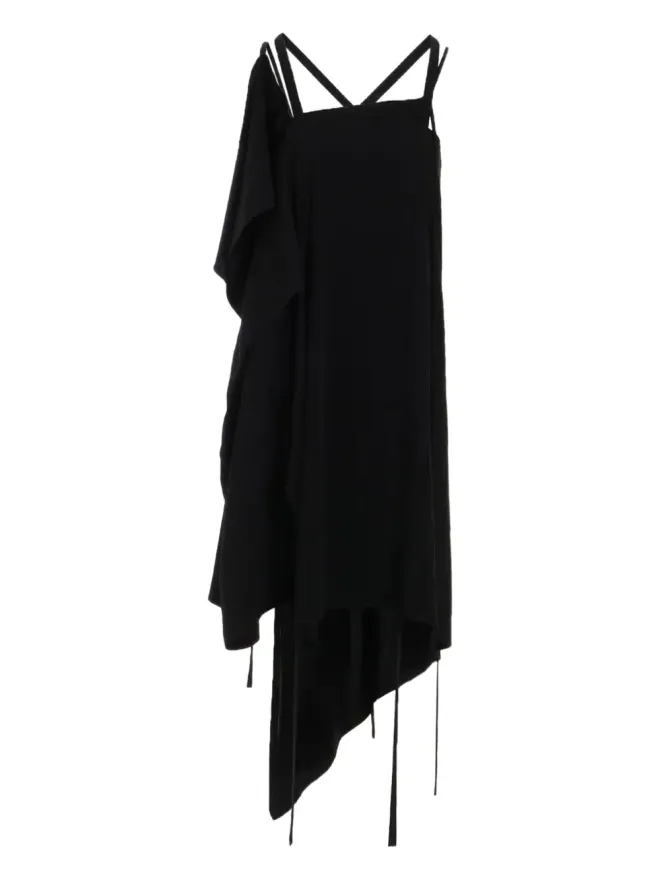 YOHJI YAMAMOTO Yohji Yamamoto アシンメトリック ドレープドレスの商品画像