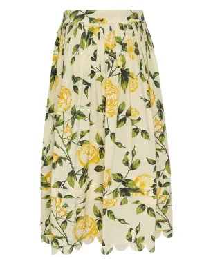 Oscar de la Renta プリーツ花柄スカート - サムネイル2