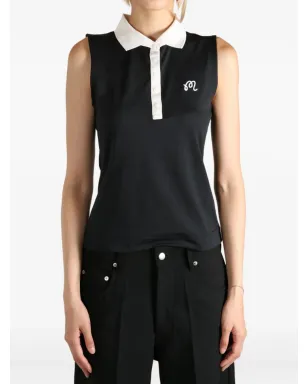 Malbon Golf Claudia sleeveless embroidered polo top - サムネイル2