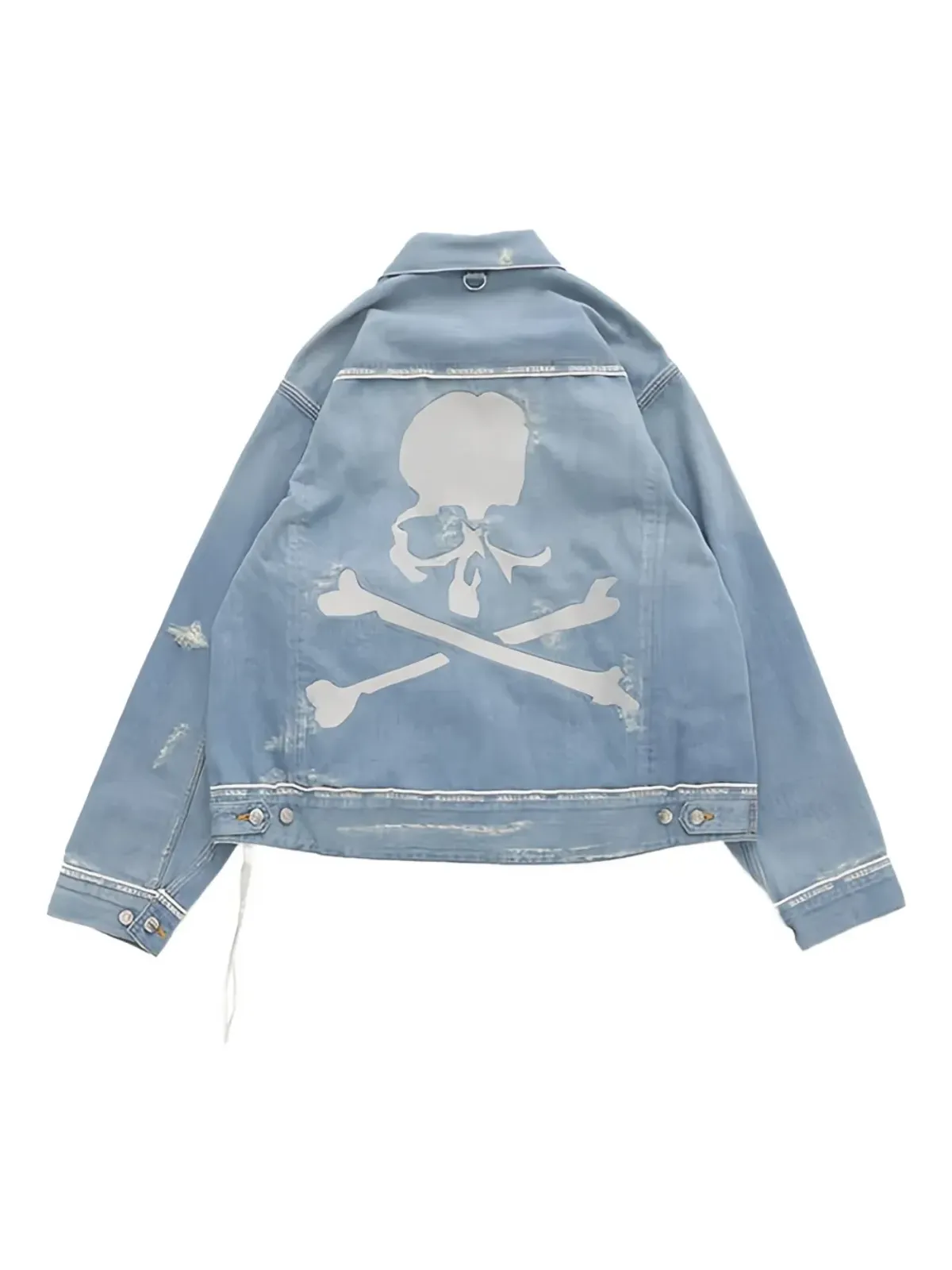 Mastermind Japan スカルプリント ダメージデニムジャケット - 画像2