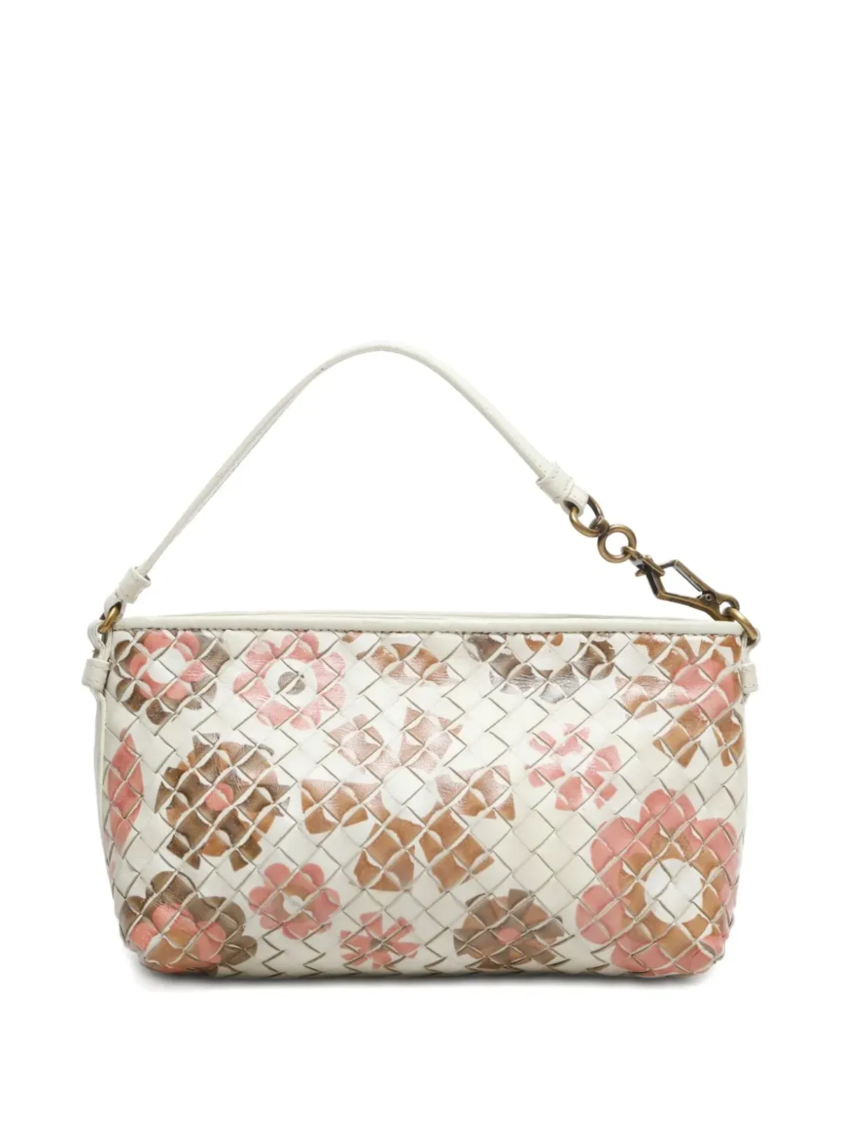 Bottega Veneta Pre-Owned 2007 Intrecciato floral-motif handbag - White - 画像2