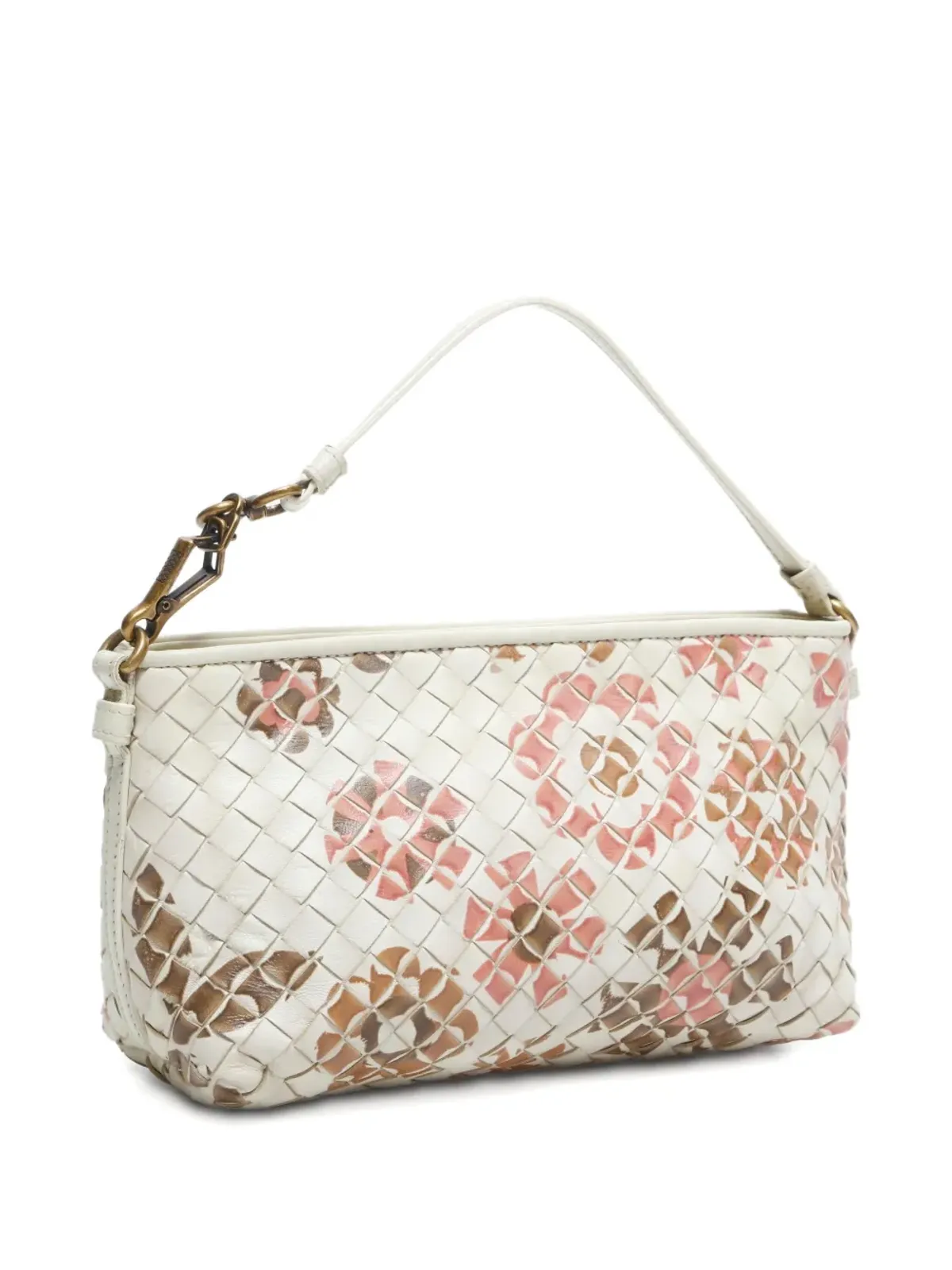 Bottega Veneta Pre-Owned 2007 Intrecciato floral-motif handbag - White - 画像3