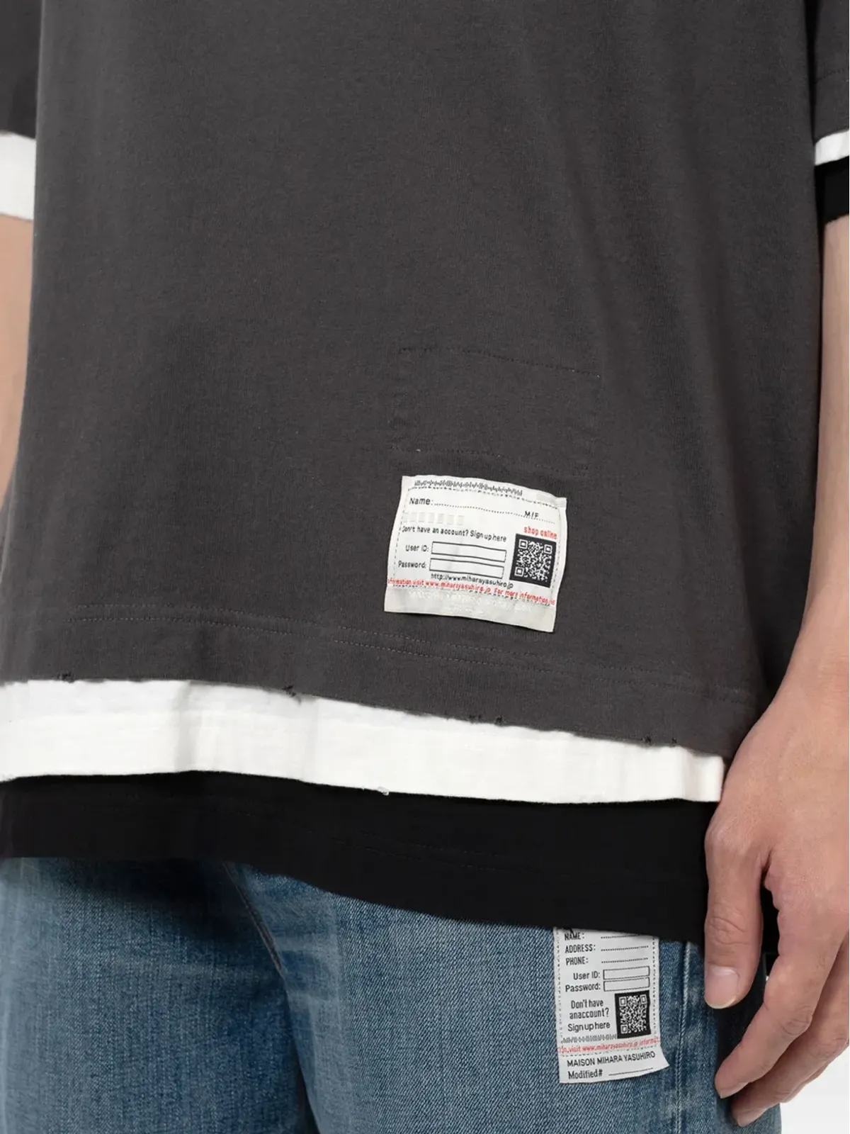 Maison MIHARA YASUHIRO レイヤードポケットTシャツ - 画像5