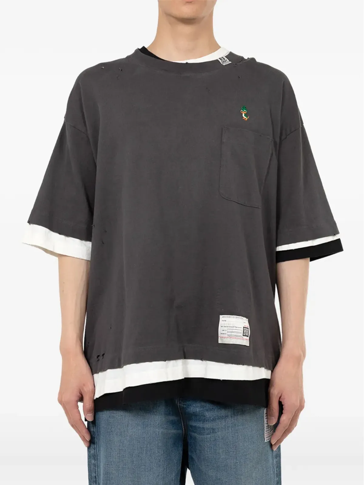Maison MIHARA YASUHIRO レイヤードポケットTシャツ - 画像2