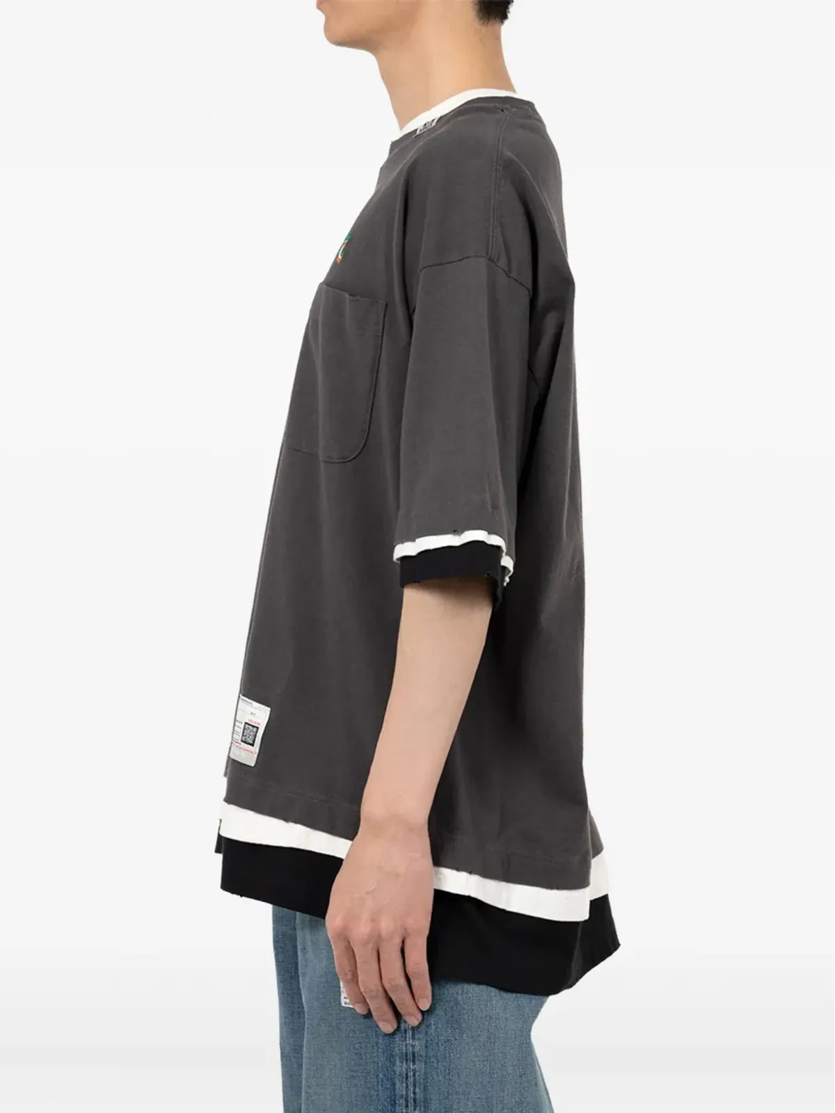 Maison MIHARA YASUHIRO レイヤードポケットTシャツ - 画像3