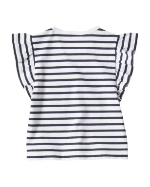familiar ストライプ柄フリルTシャツ - サムネイル2