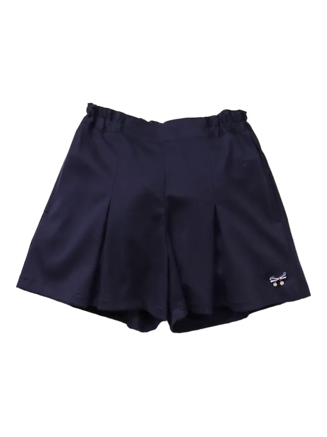 familiar familiar pleated-details elasticated-waist shorts - Blueの商品画像