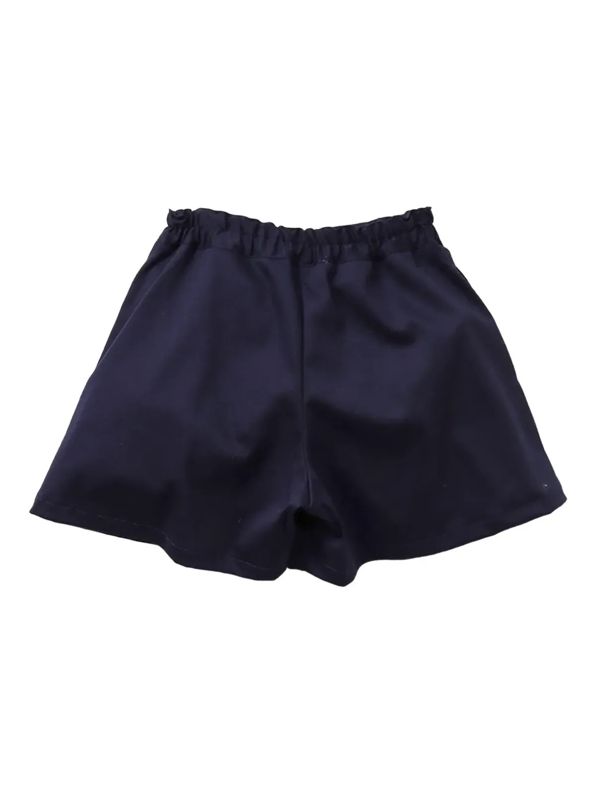 familiar pleated-details elasticated-waist shorts - Blue - 画像2